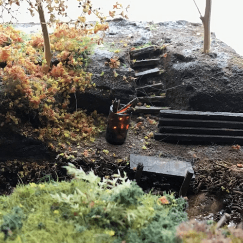 AX159-OO Brazier / Barrel Fire / Incinerator With Flickering LED Illumination - OO/4mm/1:76