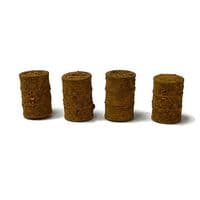 AX160-OO Rusty 55 Gallon Metal Drums / Barrels (Pack of 6) - OO/4mm/1:76