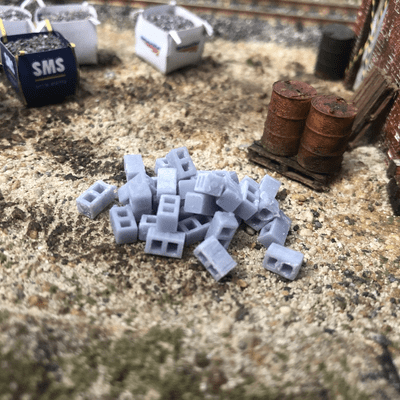 AX179-OO Breeze Blocks / Cinder Blocks (Approx 30 per pack) - OO/4mm/1:76