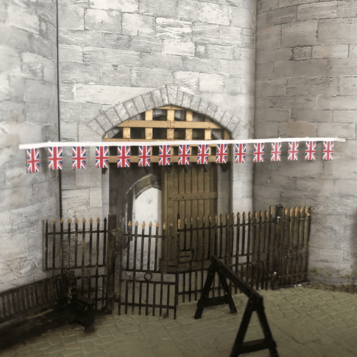 AX180-OO Union Jack Bunting - Straight (Pack of 6) - OO/4mm/1:76