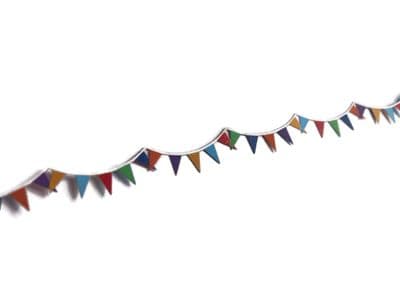 AX182-N Triangular Multi-Coloured Bunting - Festooned (Pack of 10) - N/2mm/1:148