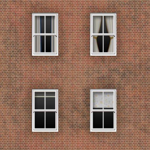 OO Gauge Curtains & Blinds For Model Railway Buildings - Scale Model Scenery