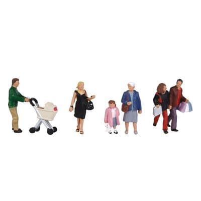 Bachmann 36-046 People Shopping Figures  (Pack of 6) - HO/OO