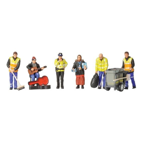 Bachmann 36-411 Modern Street Scene Figures (Pack of 6) - HO/OO