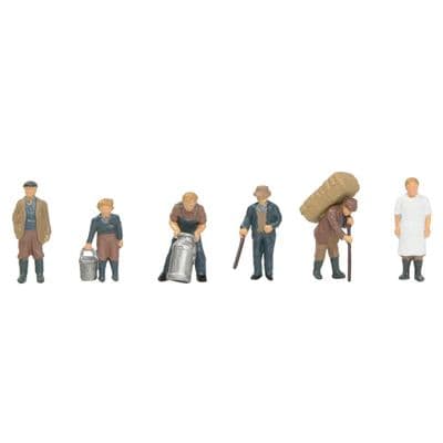 Bachmann 36-414 1940's/50's Livestock Farming Figures (Pack of 6) - HO/OO