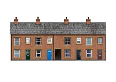 BX003-OO Terraced Houses Backscene Elements OO/4mm/1:76