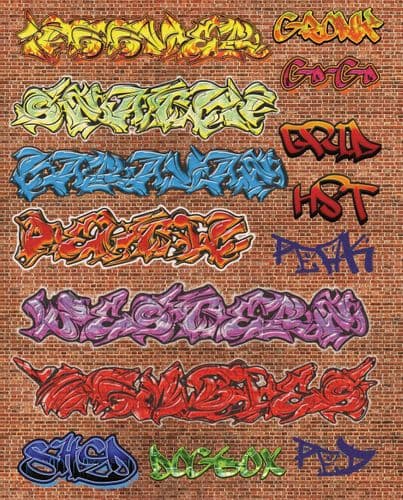 DC017-OO Large Graffiti Decals OO/4mm/1:76