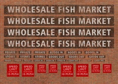 DC033-OO Self Adhesive Custom Factory / Warehouse Signs (Your Choice Of Name) - OO/4mm/1:76