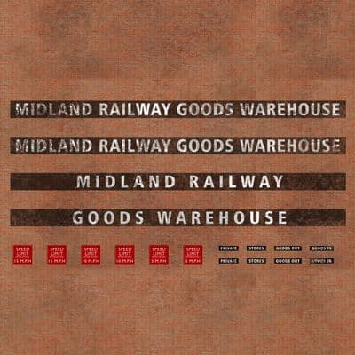 DC034-N Waterslide Custom Factory / Warehouse Signs (Your Choice Of Name) - N/2mm/1:148