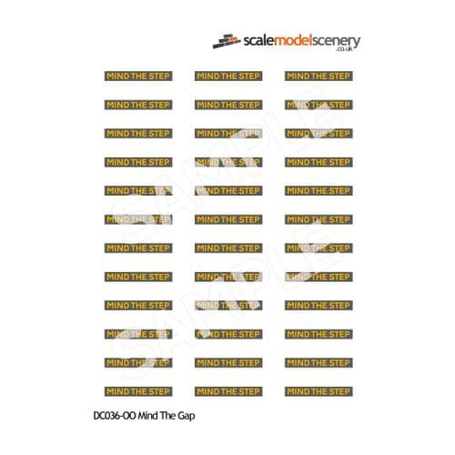 DC036-OO Mind The Step - Modern Image Platform Markings OO/4mm/1:76