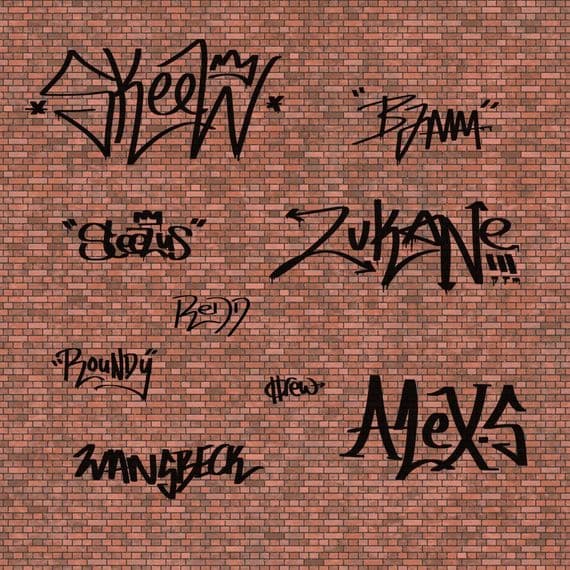 OO Scale Graffiti Decals For Model Buildings & Wagons - Scale Model Scenery