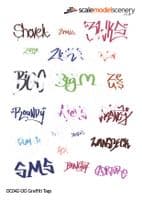 OO Gauge Graffiti Tag Decals - 1:76 Scale - Scale Model Scenery