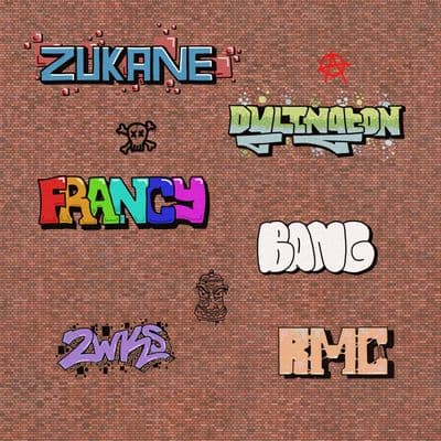 DC043-OO Graffiti Piece Decals - OO/4mm/1:76