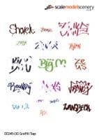OO Gauge Graffiti Tag Decals - 1:76 Scale - Scale Model Scenery