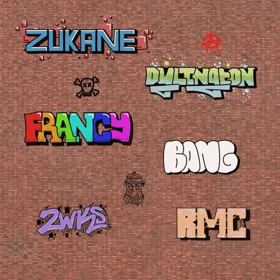 OO Gauge Graffiti Tag Decals - 1:76 Scale - Scale Model Scenery