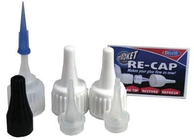 Deluxe Materials AC-16 Roket Glue Re-Cap Tips (3 Pack)