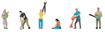 FA151686 Faller Allotment Workers (Pack of 6) - OO/HO