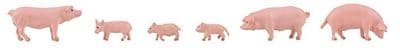 Faller 151910 Pigs (Pack of 6)  OO/HO
