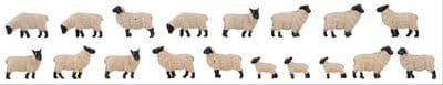 Faller 151918 Black-headed Sheep (Pack of 18)  OO/HO