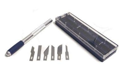 Gaugemaster GM683 Soft Grip Craft Knife no.1 set with 6 Blades