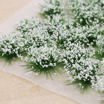 HP006 Medium White Flower Tufts - Handy Pack