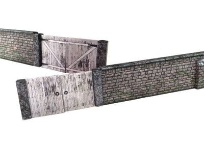 KX004-OO 6ft Old Stone Wall & Gates OO/4mm/1:76