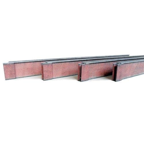 KX016-OO 5ft Modern Red Brick Wall OO/4mm/1:76