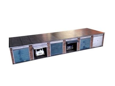 KX029-OO Lock-Up Garages (Block Of Six) OO/4mm/1:76