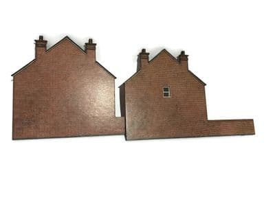 KX044-OO Ultra-Low Relief Terraced House End Wall (Pack of 2) OO/4mm/1:76