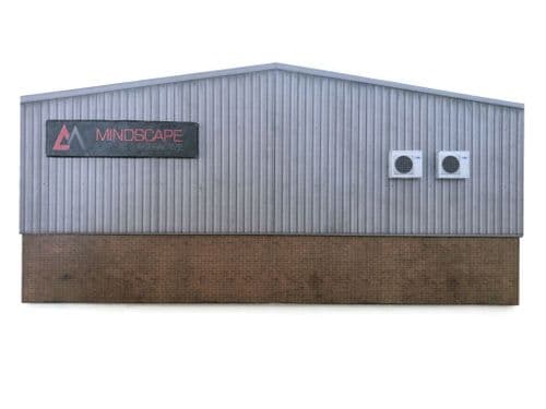 KX061-OO Low Relief Modern Industrial Unit Rear Wall - OO / 4mm / 1:76