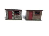 KX071-OO Small Brick/Stone Lineside Huts/Sheds (Pack of 2) - OO/4mm/1:76