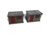 KX071-OO Small Brick/Stone Lineside Huts/Sheds (Pack of 2) - OO/4mm/1:76