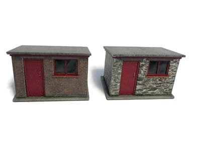 KX071-OO Small Brick/Stone Lineside Huts/Sheds (Pack of 2) - OO/4mm/1:76