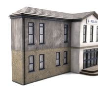 OO Gauge Low Relief Police Station For Railway Modelling - OO/4mm/1:76