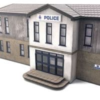 OO Gauge Low Relief Police Station For Railway Modelling - OO/4mm/1:76