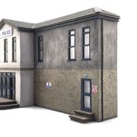 OO Gauge Low Relief Police Station For Railway Modelling - OO/4mm/1:76