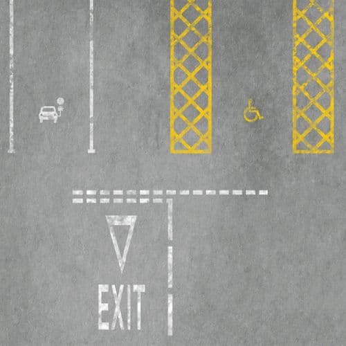 Laser Cut Self-Adhesive Car Park Markings (Pristine/Weathered) - OO/4mm/1:76