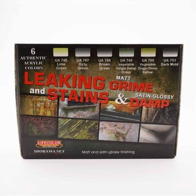 LifeColor Leaks and Stains Acrylic Paint Set (22ml x 6)