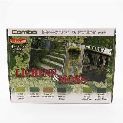 LifeColor Lichens & Moss Powder & Colour Set (22ml x 6)