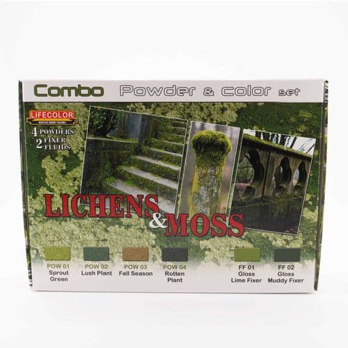 LifeColor Lichens & Moss Powder & Colour Set (22ml x 6)