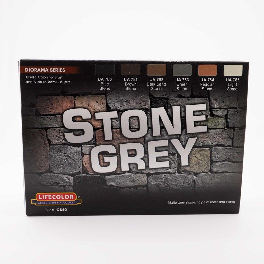 LifeColor Stone Grey Set Acrylic Paints 22ml x 6