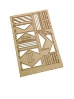TT / 1:120 Scale Model Railway Five Bar Gates & Posts Laser Cut Kit (Pack Of 3)