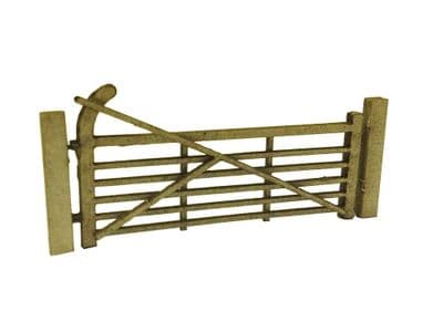 LX002-N Laser Cut Arch Top Five Bar Gates & Posts (Pack Of 3) N/2mm/1:148