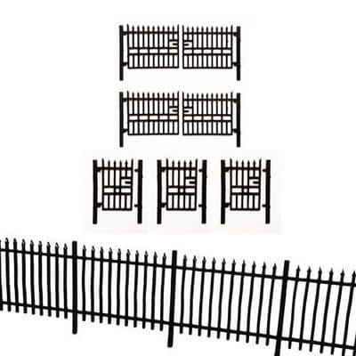 LX008 / LX011 Laser Cut 6ft Wrought Iron Railings & Gates Pack OO/4mm/1:76