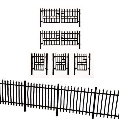 LX008 / LX011 Laser Cut 6ft Wrought Iron Railings & Gates Pack OO/4mm/1:76