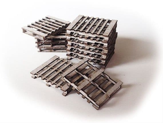 LX022-50 Laser Cut 4ft Pallets (Pack of 12) 1:50