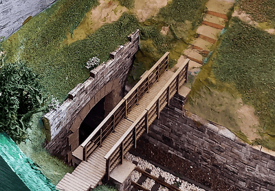 LX027-OO Laser Cut Small Footbridge Extension OO/4mm/1:76