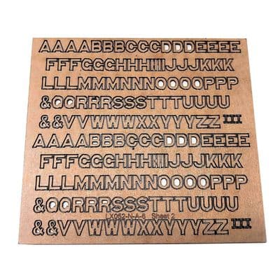 LX052-N-ALPHABET LETTERING (LX052-N Extra Lettering Pack)