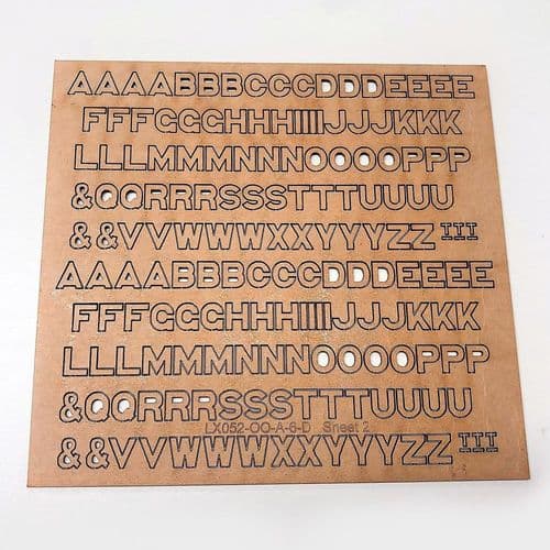 LX052-OO-ALPHABET LETTERING (LX052-OO Extra Lettering Pack)