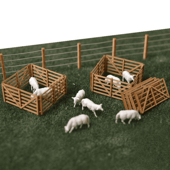 LX063-OO Laser Cut Sheep Hurdles/Pens OO/4mm/1:76